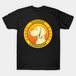 Redbone Coonhound Dog Portrait T-Shirt